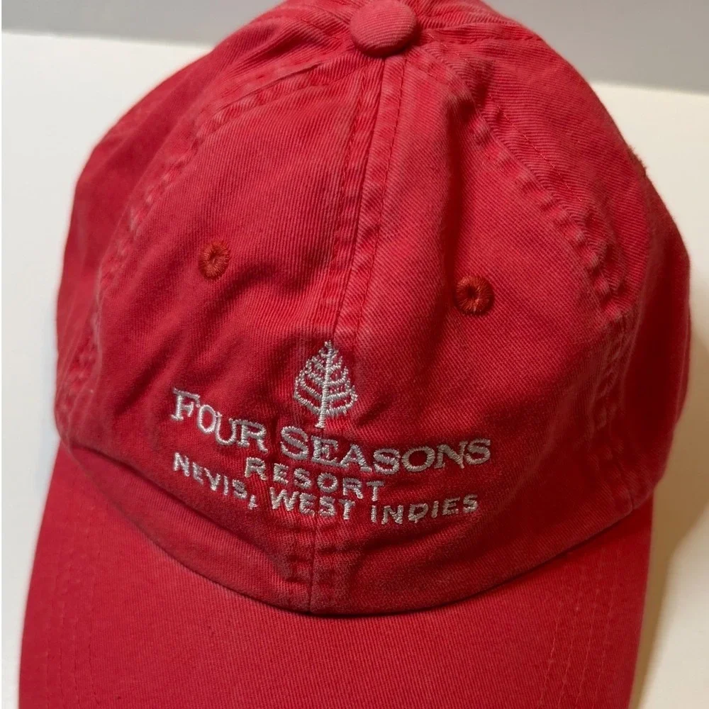 Ahead Four Seasons Resort Nevis Hat Youth Red Cotton West Indies Strapback Cap